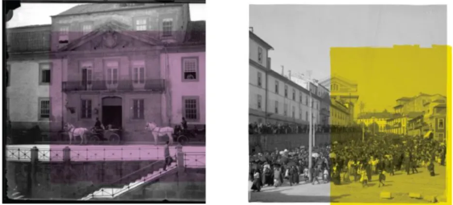 Fig. 3.3 – À esquerda: Guarnição Militar e Tesouraria Geral das Tropas; à direita: Casa do Telégrafo