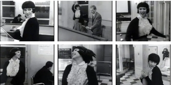 Fig. 11: A cena da dança de Anna Karina em “Viver a Vida” (1962, de Jean-Luc Godard): “das coisas  que no roteiro não são importantes e que resulta num dos momentos mais emocionantes do cinema”.