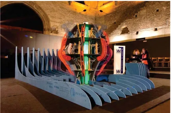 Figure 4. Musical Morphogenesis in exhibition at Jerónimos Monastery, Belém, Lisbon, 2016