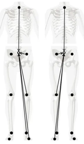 Figure  7  -  Vectors  for  the  Euclidean  distances  computed  during  the  right  gait  cycle  (right)  and  during  the  left  gait  cycle  (left)  for  the  LGGA  calculation