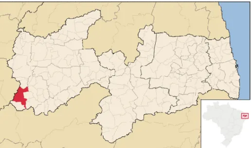 Figura 1. Localização do município onde está inserida a comunidade São Francisco. 