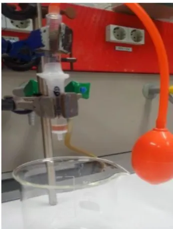 Figure 8: Image of the system Isolute® ENV+ column with a positive pressure manual  pump