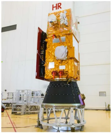 Figure 2.2 - Sentinel-2B installed on its payload launcher adapter (courtesy of ESA) 