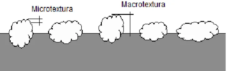 Fig. 2.2 – Definição de Macro e Microtextura. [Extraído e adaptado de Salpico, 2009] 