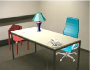 Figura 1 – Mesa real com cadeiras virtuais. 