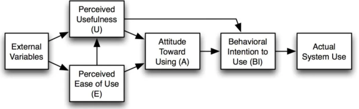 Fig. 1.2 – Technology Acceptance Model (Davis, 1989) 