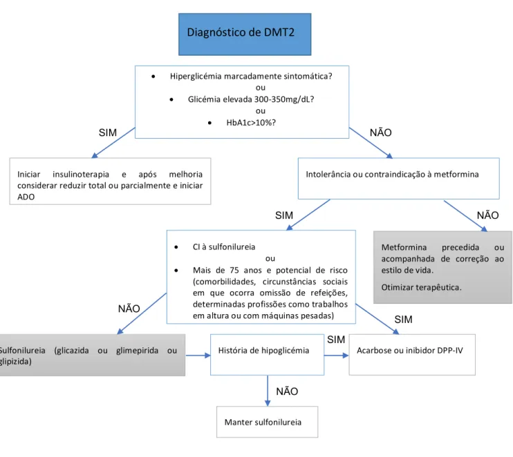 Figura  5:  Algoritmo  de  decisão  de  monoterapia  (100)  