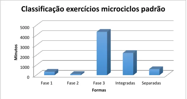 Figura 12 - Classificação exercícios de treino microciclos padrão 