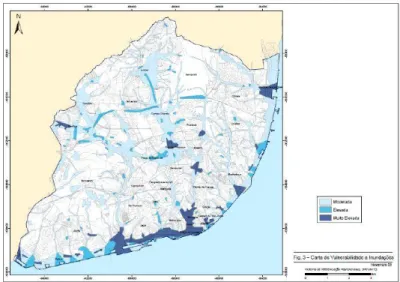 Ilustração 44: Carta de vulnerabilidade de risco de inundação Fonte: Relatório do PDM de  Lisboa1 2012 