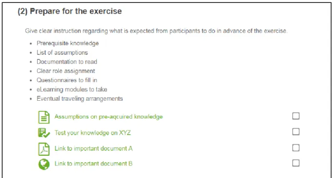 Figure 7. TTX (2) Prepare for the exercise 