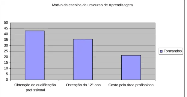 Gráfico 13.Motivo da escolha do curso de Aprendizagem 