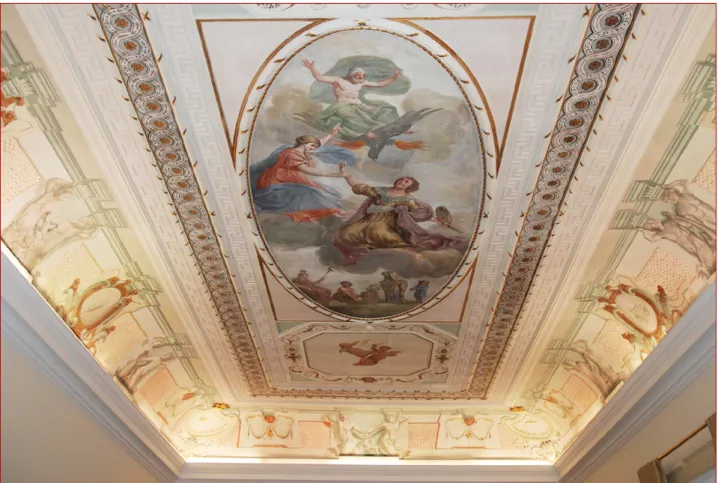 Figura 8 Visualização geral do teto da Sala de Visitas do Palácio Porto Covo, de Cyrillo Volkmar Machado [Em linha]