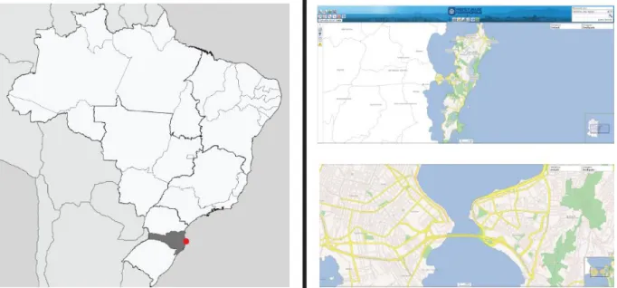 Figura 2 - Localização da cidade e das pontes de acesso à ilha 