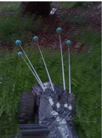 Figure 5: Time lapse image of the babbling behaviour used to learn the rigid transformation between the range sensor and the antenna frames of reference.