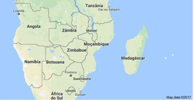 Figura 2.1 Mapa de Localização de Moçambique 