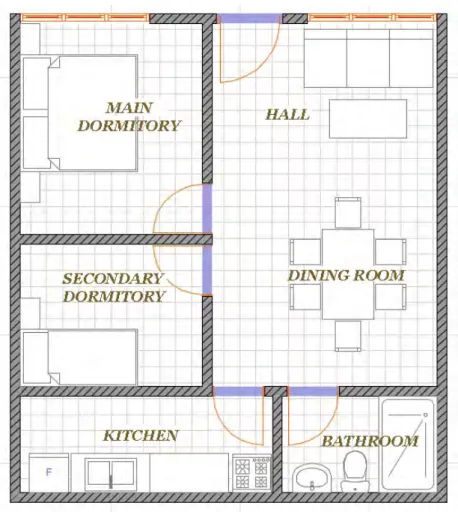 Figure 2. Basic living configuration 