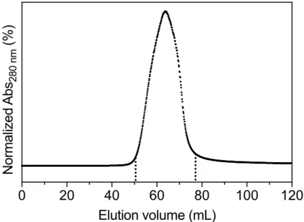FIGURE IV.1. Chromatographic profile of recombinant MBP-hPAH-G46S, obtained by affinity  chromatography  using  an  amylose  resin