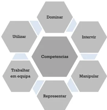 Figura 3. Competências a desenvolver (Gonçalves, Alírio, 2005)