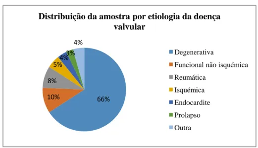 Gráfico 10: Distribuição da amostra por etiologia da doença valvular 