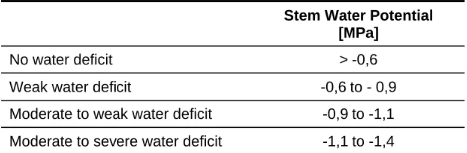 Table 5: Effect of hedging on stem water potential (MPa) on Merlot grapevines in Saint Emilion      June 24 th  August 09 th  August 17 th