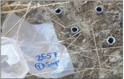 Figure 4 - Soil sample collection at a 0-5 cm depth.