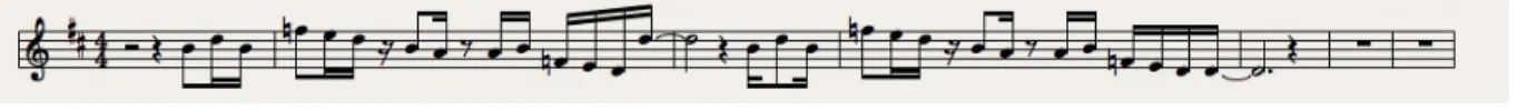 Fig. 6) Frase inicial de flauta em Porquê 