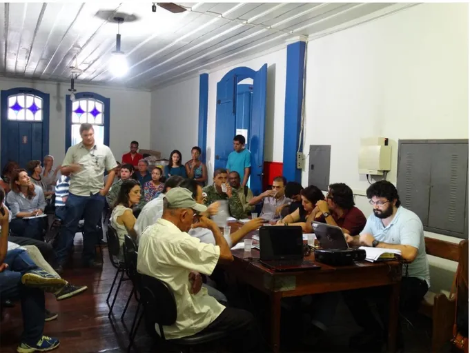 Foto 08 – Imagem da reunião do Conselho Municipal de Meio Ambiente de Serro – Minas  Gerais