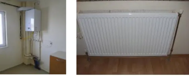 Figure 6: Gas fired boiler and radiator within dwelling 
