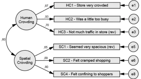 Figure 3. CFA for Perceived Crowding 