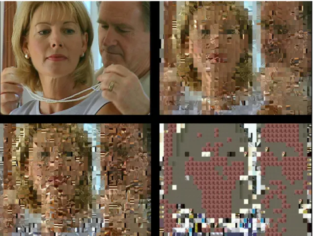 Figura 2.10 – Mosaicos de vídeo com várias técnicas 