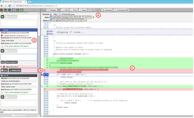 Figure 3.2: Example of Code Review using Collaborator [74]