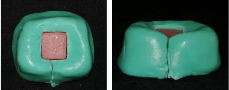 Figure 3.3.2 – Putty elastomer mold used for relining procedure. 