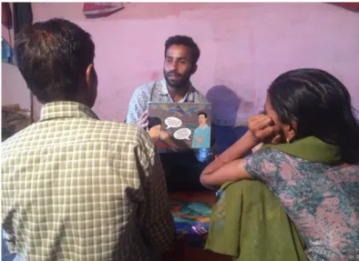Figure 2: Example of Information campaign provided to a family in Lucknow 