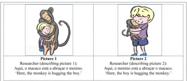 Figure 1: Pictures used to test a subject standard cleft.