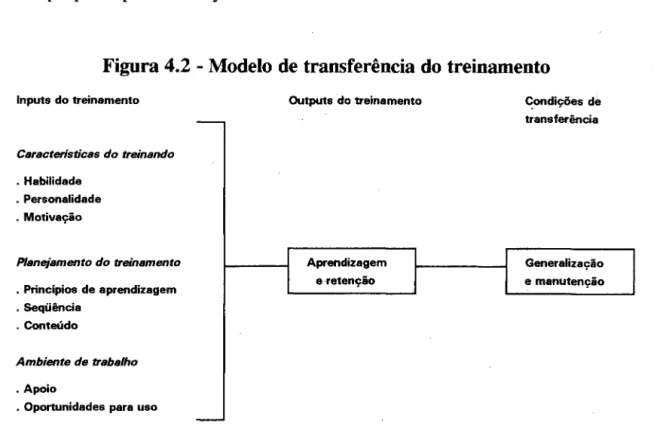 Figura 4.2 - Modelo de transferência do treinamento 