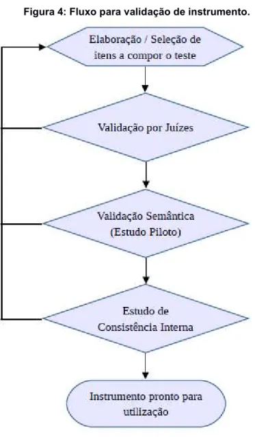 Figura 4: Fluxo para validação de instrumento. 