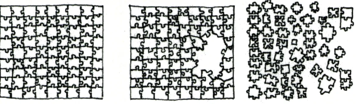 Figura 8: Da cidade continua à cidade fragmentada. Fonte: Portas et al (2011) 