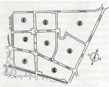 Figura 14. Planta de divisão das células, do Plano Urbanístico do Bairro de Alvalade