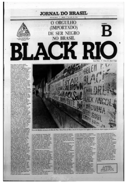 Figura 5: Black Rio – reportagem da jornalista Lena Frias no Jornal do Brasil (1976) 9