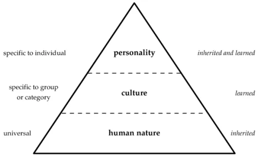 Figure 1 - Three levels of uniqueness in human mental programming (Hofstede, G. 2003) 
