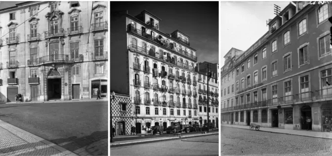 Figura 12 - Edifícios de referência para o edifício urbano em Lisboa, segundo Keil do Amaral 