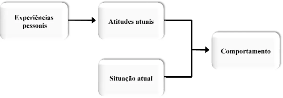 Figura 2. Influência das atitudes De acordo com o esquema influenciam a forma como o se comportar de acordo com