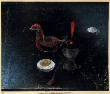 Figura 2: Paul Klee, Contemplation breakfast, 1925, desenho a lápis, 16,5 x 55,9 cm. Disponível em: 