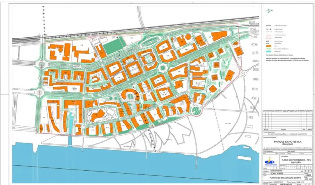 Figura 2. Plano de Pormenor PP4. Planta de Implantação do PP4 (fonte: Plano de Pormenor)