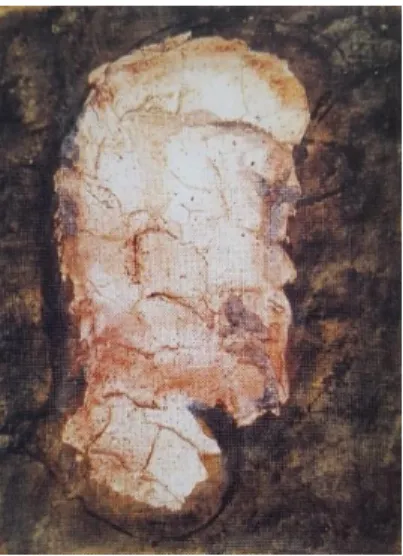 Figura 5- Jean Fautrier. Cabeça de um Refém Nr.2, 1945. Óleo sobre tela, 35,5x26,5 cm