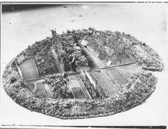 Figura 3.3. Horta construída na cratera de  uma bomba. Londres, anos 40 do século XX. 