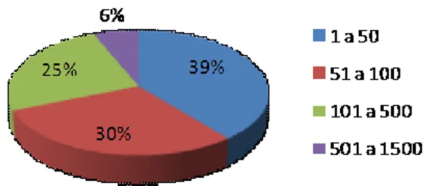 Figura 6 - Distribuição por nº pessoas ao serviço 