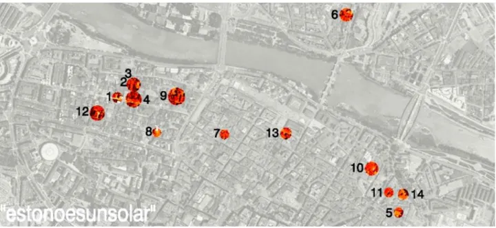 Fig.  56  -  Transformação  em  espaço  de  interacção  social  e  ponto  de  encontro  de  um  dos  vazios  urbanos,  Saragoça