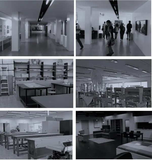 Fig. 18 a 23: Entrada e Oficinas da Escola Artística António Arroio, 2012. 