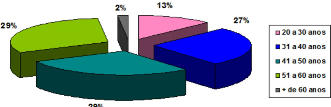 Gráfico 2 – Faixa etária dos participantes 